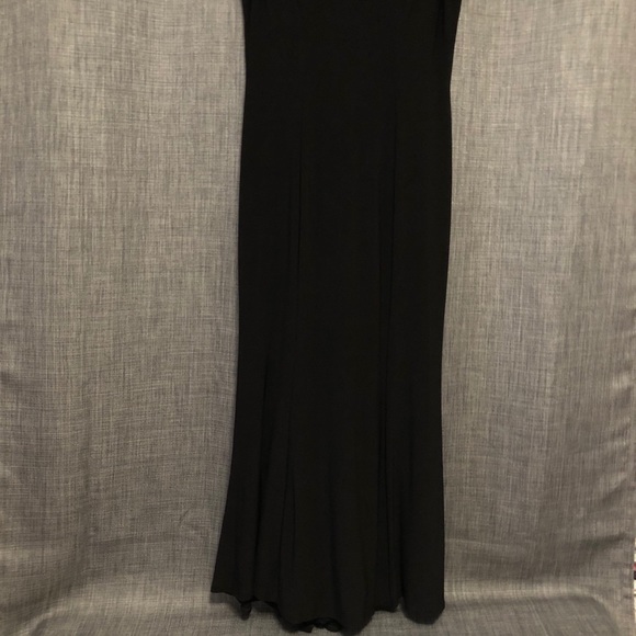 XSCAPE Gown Black with Floral Embroidery & Stones - Picture 9 of 15